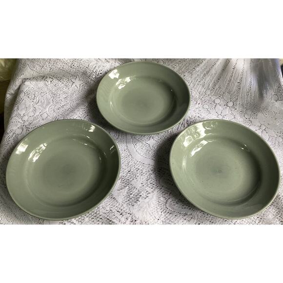 Block Basic Pebble Stone GRAY Rim Soup Bowls Set of 3 8.25” - Picture 5 of 9